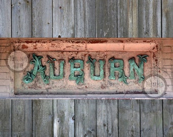 Auburn, AL Alabama Train Depot Sign Vintage Photo Reprint FREE SHIPPING!