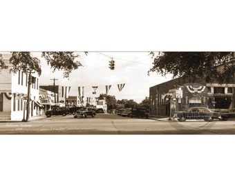 Tallassee, AL. Alabama 1949 Street Scene Antique Historic Vintage Photo Reprint  FREE SHIPPING!