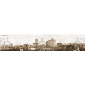 Birmingham, AL Alabama 1916 Antique historique vintage photo panoramique vintage art mural vintage décoration murale blazers réimpression LIVRAISON GRATUITE !