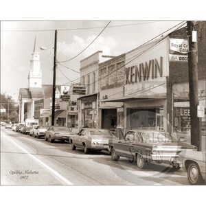 Opelika Alabama 1972 Foto Storica Vintage Antica Foto Murale Decorazione Ristampa SPEDIZIONE GRATUITA!