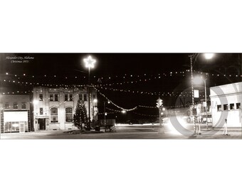 Alexander City AL Christmas 1953 Antique Historic Vintage Photo Lake Martin Reprint FREE SHIPPING!