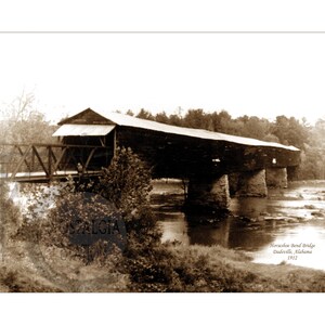Dadeville, Alabama 1912 Horseshoe Bend Bridge, foto d'epoca storica, decorazione da parete, Lake Martin, ristampa SPEDIZIONE GRATUITA!