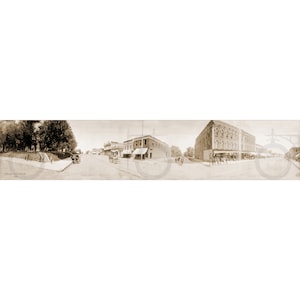 Nebraska City, Nebraska NB 1908 Pionieri Antica Vintage Storica Ristampa fotografica panoramica SPEDIZIONE GRATUITA!