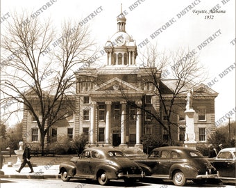Fayette, Alabama 1952 Contea di Fayette Foto d'epoca storica antica Arte murale d'epoca Decorazione murale d'epoca Ristampa SPEDIZIONE GRATUITA!