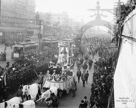 New Orleans Louisiana 1901 Mardi Gras Historic Vintage Photo
