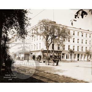 Savannah, Géorgie, 1906 Pulaski House, réimpression de photos d'art mural vintage historique, décoration murale, livraison gratuite !