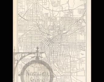 Mapa de Atlanta, Georgia 1911-1914 Mapa histórico antiguo de época Arte de pared Emory Georgia Tech Braves Falcons Georgia State Reimpresión ENVÍO GRATIS!