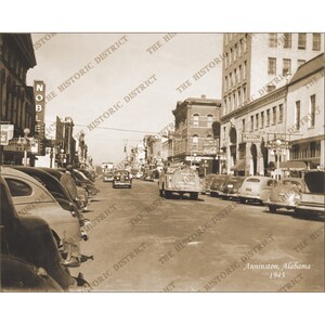 Anniston AL Alabama 1943 Storico Vintage Antico Foto Parete Arte Decorativa Lake Martin Ristampa SPEDIZIONE GRATUITA!