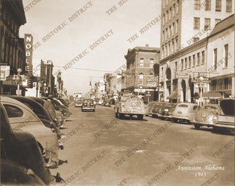 Anniston AL Alabama 1943 Historic Vintage Antique Photo Wall Art Decor Lake Martin Reprint FREE SHIPPING!