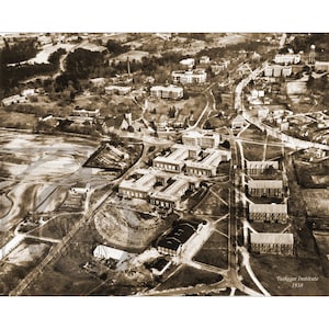 Tuskegee Alabama 1938 Université aérienne historique vintage antique photo murale Art déco réimpression livraison gratuite !
