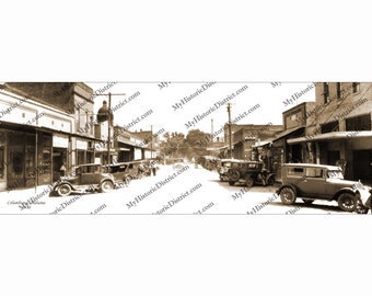 Columbiana, AL. Alabama 1930 Antique Historic Vintage Photo Reprint 5x14" FREE SHIPPING!