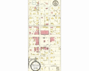 Athens, Alabama 1910 Antique Vintage Historic Map Reprint FREE SHIPPING!