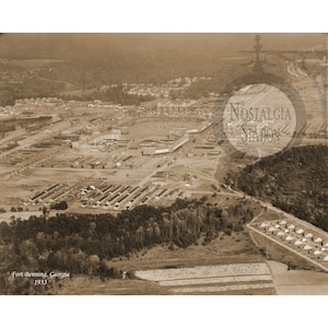 Fort Benning Proper 1933 Fort Moore Infantry Columbus Georgia Antique Historic Vintage Photo Wall Art Vintage Decor Reprint FREE SHIPPING!