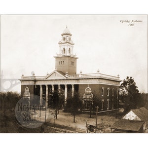 Opelika Alabama Lee County Courthouse 1905 Storico Vintage Antique Photo Wall Art Decor Ristampa SPEDIZIONE GRATUITA!