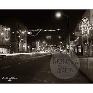 Anniston AL Alabama 1953 Natale Storico Vintage Antico Foto Decorazione da Parete Lake Martin Ristampa SPEDIZIONE GRATUITA!