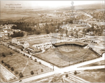 Fort Benning Doughboy Stadium & Gowdi Field 1935 Fort Moore Antique Historic Vintage Photo Wall Art Vintage Decor Reprint FREE SHIPPING!