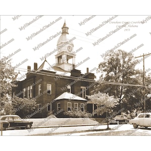 Luverne, AL. Alabama 1953 Crenshaw County Courthouse Antique Historic Vintage Photo Wall Art Vintage Wall Decor Reprint FREE SHIPPING!