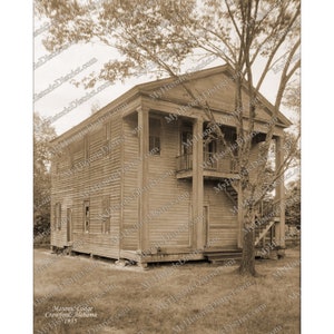 Crawford, Alabama 1935 Russell County Tuckabatchee Masonic Lodge Historic Photo Vintage Wall Art Vintage Wall Decor Reprint FREE SHIPPING!