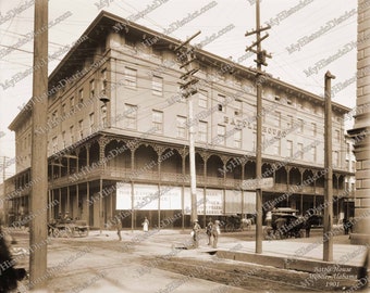 Mobile, AL Alabama, 1907 Battle House, ancienne photo historique vintage, art mural vintage, décoration murale vintage, réimpression LIVRAISON GRATUITE !