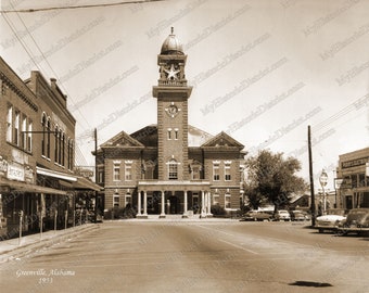 Greenville, AL Alabama 1953 Butler County Antique Historic Vintage Photo Vintage Wall Art Vintage Wall Decor Reprint FREE SHIPPING!
