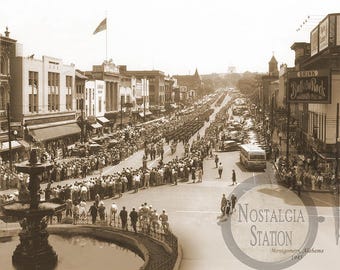 Montgomery Alabama 1945 Reimpressão de foto histórica antiga vintage Capitólio do Alabama FRETE GRÁTIS!