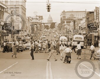 Little Rock, AR Arkansas 1958 Antique Historic Vintage Photo Vintage Wall Art Vintage Wall Decor Reprint FREE SHIPPING!