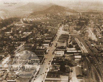 Dalton, GA Georgia 1932 Antique Historic Vintage Photo Vintage Wall Art Vintage Wall Decor Reprint FREE SHIPPING!
