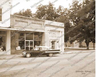 Notasulga, Alabama 1959 Antique Historic Vintage Photo Vintage Wall Art Vintage Wall Decor Reprint FREE SHIPPING!