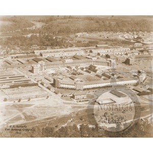Fort Benning F. A. Barracks 1933 Fort Moore Infantry Columbus Antique Historic Vintage Photo Wall Art Vintage Decor Reprint FREE SHIPPING!