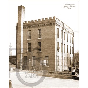 Opelika Alabama 1853 Lee County Jail Photo Historic Vintage Antique Photo Wall Art Decor Ristampa SPEDIZIONE GRATUITA!