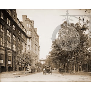 Savannah, GA Géorgie 1907 Liberty Street Antique Historic vintage Photo Wall Art Wall Decor Réimpression LIVRAISON GRATUITE!