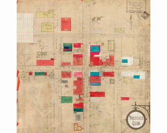Childersburg, Alabama 1945 Antique Vintage Historic Map Reprint 24x24" FREE SHIPPING!