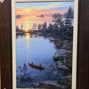 Darrell Bush On Higher Ground II S/N Moose Lake Art Print-S/N Framed Print 22.5 x 30
