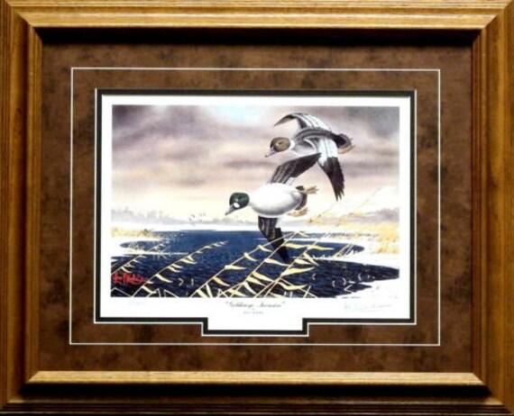 Les Kouba The Live Log Fishing Print Framed 21/" x 17/"