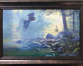 Jim Hansel Majesty Eagle Decorator Art Print-Framed   14.5" x 10.5