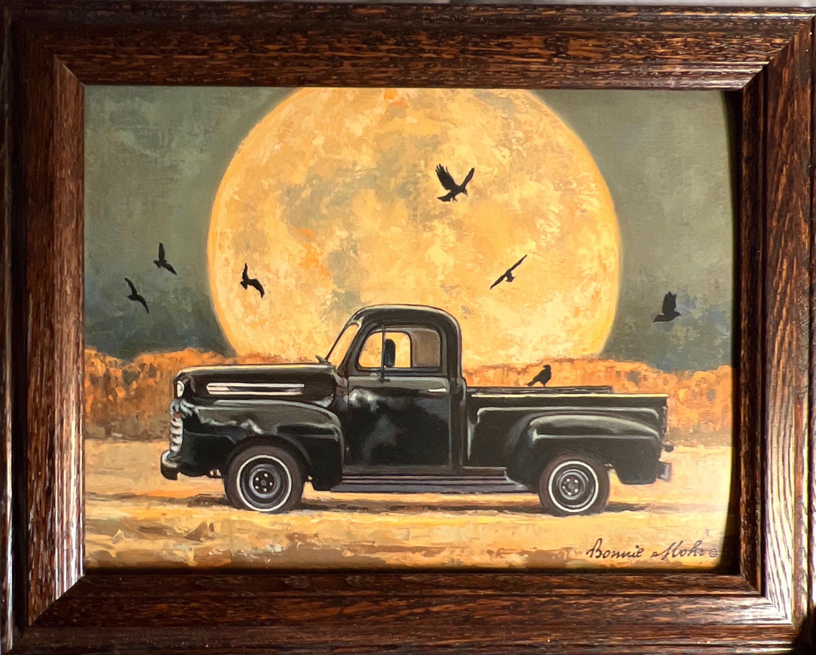 Bonnie Mohr Harvest Moon Decorator Art Print-framed 14.5 X 11.5 - Etsy