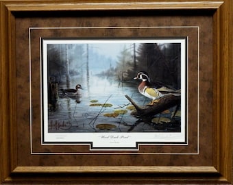 Les Kouba Wood Duck Pond Art Print-framed 21 X 17 - Etsy