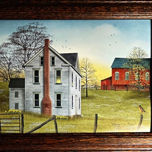 Morning has Broken by Billy Jacobs Hand Textured Decorator Art Print-Framed 14.5 x 11.5