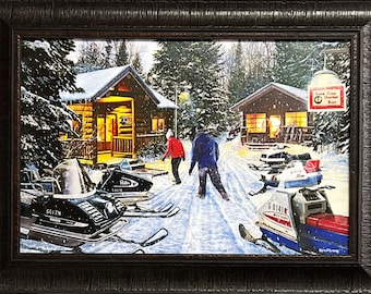 Kevin Daniel Full House Snowmobile Art Print-Framed 22 x 16