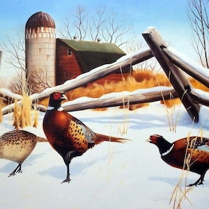 Leo Stans Three&#39;s Company Pheasant  S/N Print 24.5 x 16.5