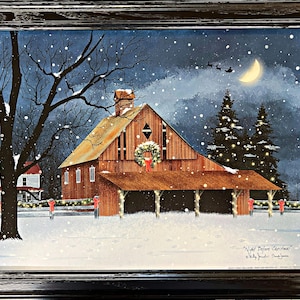 Billy Jacobs The Night before Christmas Art Print-Framed-(Wood) 18.5 x 14.5