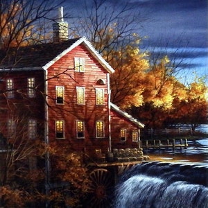 Terry Redlin &quot;Autumn Afternoon&quot; Sold out Print w/ Certificate and Folder 24 x 14
