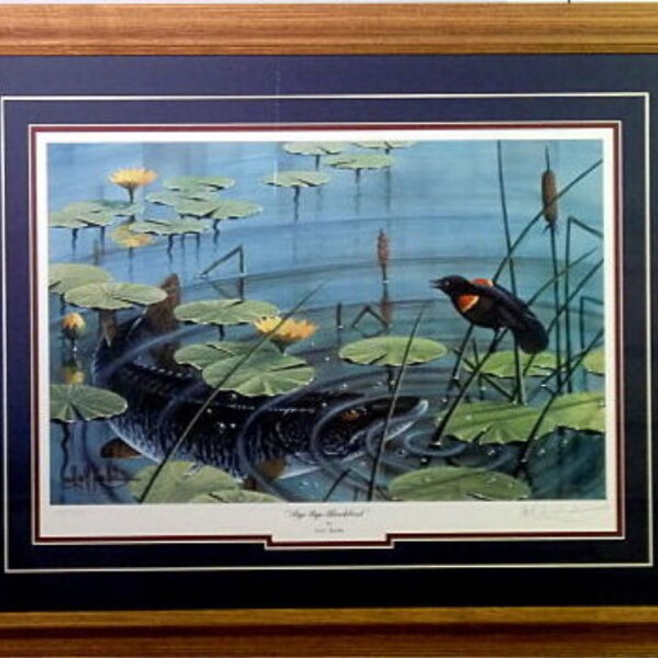 Les Kouba Bye Bye Blackbird Fishing Art Print-Framed