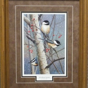 Cynthie Fisher Woodland Sprites Bird Art Print Framed 17 x 21