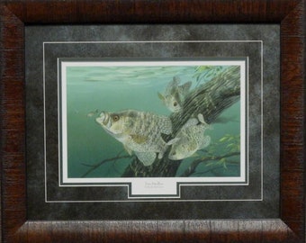 Randy McGovern Tree Dwellers Crappie Fishing Art Print-Framed 21 x 17