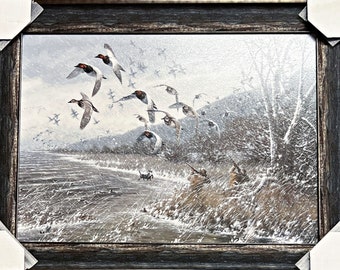 Michael Sieve Armistice Day Duck Hunting Art Print-Framed 29.75 x 23