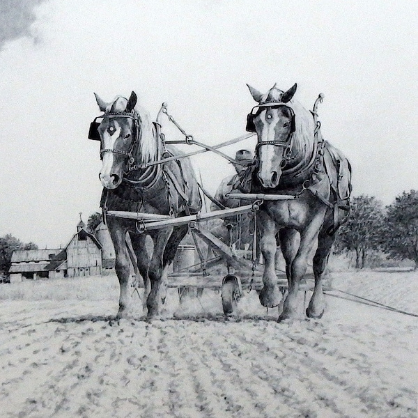 Horse and Plow - Etsy