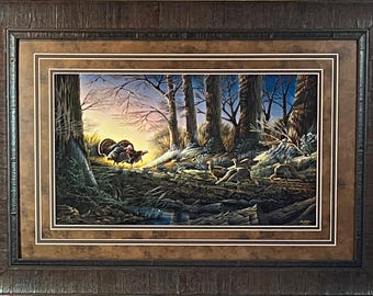 Terry Redlin Struttin on in Wild Turkey Art Print-Framed 27.5 x 20.5