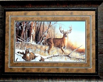 Jim Hansel Resting Place Deer Art Print-Framed 27.5 x 20.5