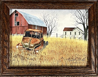 Billy Jacobs Grandad's Old Truck Farm Decorator Art Print-Framed 14.5 x 11.5